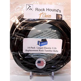Rockhound's 1st Choice Replacement Drive Belts for Leegol Electric Single Drum 3LB Rotary Rock Tumbler- 10 Pack (B1000-342)
