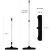 ForPro Extendable Salon Broom, Non-Scratch Rubber Bristles, Aluminum Handle Adjustable
