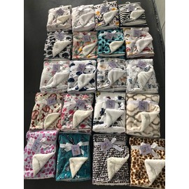 Luxurious Beautiful Ultra-Soft Fleece Baby Sherpa 2 Layer Blanket with a Fur Back (Any Random Boy Design)