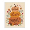 Stupell Industries Blessed Thankful Grateful Sentiments Stacked Orange Pumpkins, Designed