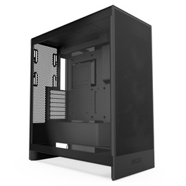 NZXT H7 Flow 2024 - Mid-Tower ATX Airflow Case - Includes Pre-Installed 3 x 120mm Fans - Supports Bottom Fans for Dedicated GPU Cooling - Cable Management - Black