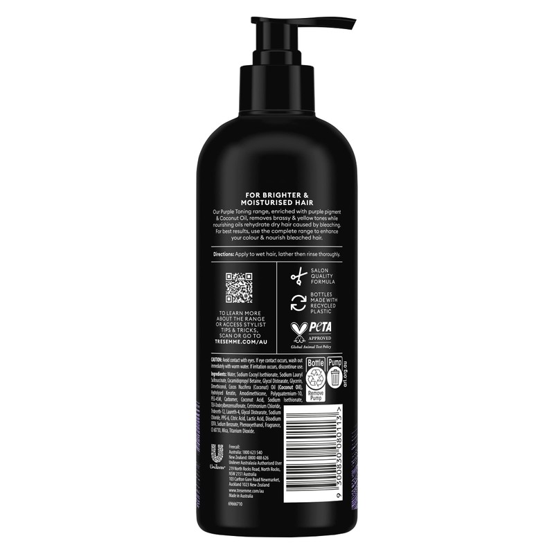 Tresemme Purple Toning Shampoo With Coconut Oil 500 ml