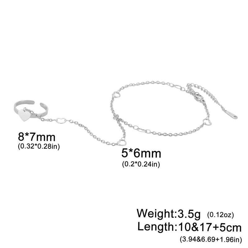 UNIFT Hand Chain Bracelets for Women Set Stainless Steel Adjustable