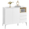 VASAGLE Sideboard, Buffet Cabinet with Doors and Height Adjustable Shelf,