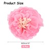 Rebower 6 Pcs Pink Paper Flowers, 10" 3D Tissue Paper