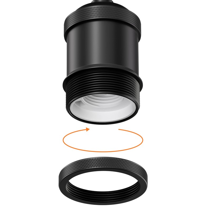 ledscom.de RETRA Pendant Light / Pendant Light Textile Cable Matte