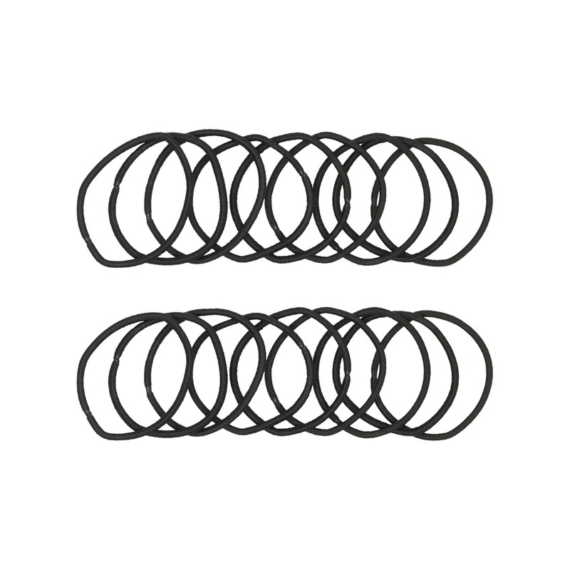 Oz Essentials Hair Elastic 18 Pack - Black