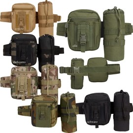 Brandit Waistbelt Bag Allround Belt Bag with Additional Bottle Holder for Outdoor Use, Olive, Einheitsgröße EU, Classic