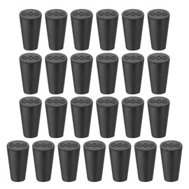 sourcing map Rubber Tapered Plug 8mm to 13mm Solid Test Tubes Bungs Stopper Black for Lab Home 25 Pieces
