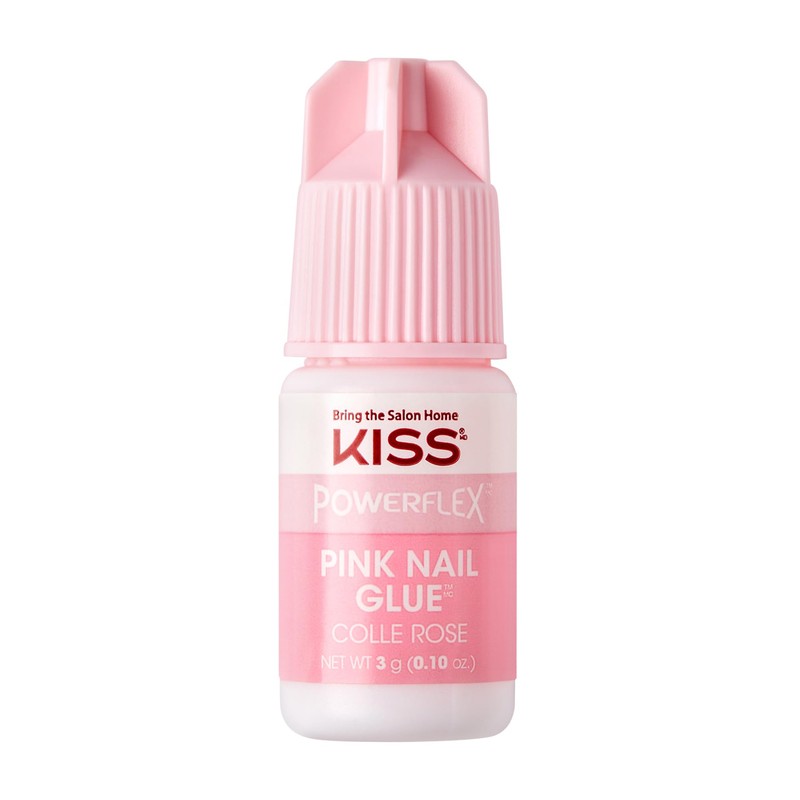KISS PowerFlex Pink Nail Glue, Ultra Hold Flex Formula, Easy
