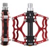 Vagasi Pedales de bicicleta para ciclismo y rodamientos sellados (rojo)