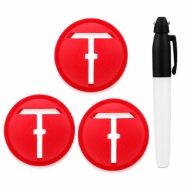 AETUXU Impact Ball Liner Golf,Golf Ball Marker with Marking Pen,3Pack Plastic Golf Ball Marker Stencil for Improved Putting Accuracy Usga Legal Training Aid,Fits All Balls.