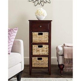Safavieh American Homes Collection Michaela Cherry Side Table, 15" x 11.8" x 35.8",