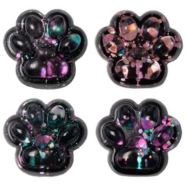 Pilikoll 4Pcs Cat Paw Taba Squishy Toy Dark Starry Sky Cat Paw Stress Relief Toy Tabas Squishy Toys Paws Fufu Squashy Fidget Toys Taba Sticky Paws for Stress Relief Anxiety Relaxation(Random Style)