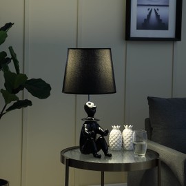 Ore International HBL2223 21.25" in Black Modern Clown Phone Holder Resin Table Lamp