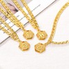U7 Initial Pendant Anklet Heart Pendant Mariner Chain Figaro Chain