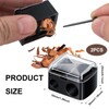 2 Pcs Eyeliner Sharpener,2 Holes Makeup Sharpener,Make up Pencil Sharpener,Eyebrow
