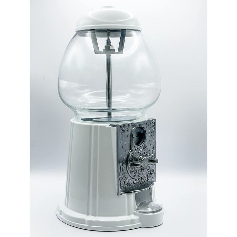 Gumball Dreams Classic Gumball Machine/Candy Dispenser, 9 Inch - White