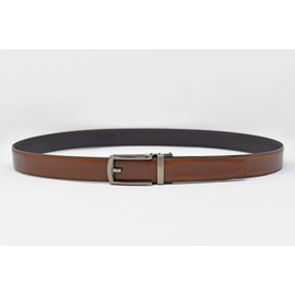 United Colors of Benetton Men’s Belt, Slide Lock, No Holes, Adjustable Fit, Benetton Leather Belt, Width Approx. 1.3 inches (33 mm), Braun