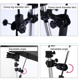 Hosoncovy Metal Tripod Umbrella Clip Outdoor Camera Tripod Umbrella Holder Tripod Umbrella Clamp Photography Accessory