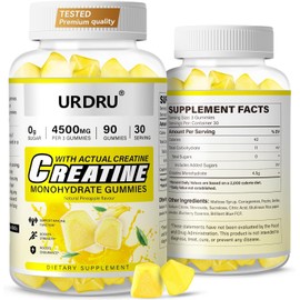 Creatine Monohydrate Gummies 5000mg for Men & Women | 6-in-1 Formula with BCAA & L-Carnitine | Sugar-Free, Vegan, Blueberry Flavor | 120 Count