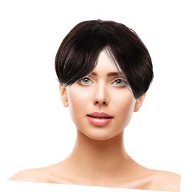 OHPHCALL Hairpiece for Women Straight Hairpiece Wiglet Grey Hair Toppers for Top of Head Cover