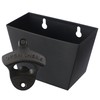 Luwanburg Black Cast Iron Bottle Opener Wall Mounted Beer Top