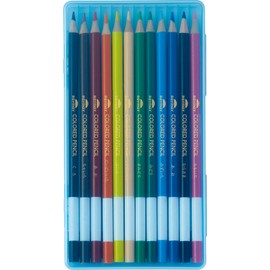 Raymay Fujii RE1190A Colored Pencil, 12 Colors, Blue