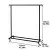 Buzowruil Metal Rolling Clothing Rack Adjustable Freestanding Garment Organizer with