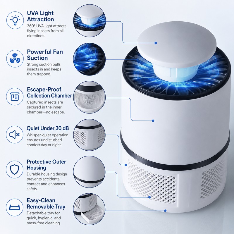 USB Mosquito and Flying Insect Trap for Indoor Use –