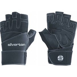 Silverton Herren Fitness-gewichtheberhandschuh Power Plus Handschuhe, Schwarz, L