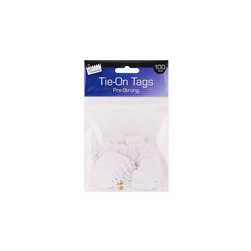 Just stationery 25 x 39 mm Pre Strung Tag (Pack