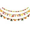 Doumeny 3Pcs Give Thanks Felt Ball Banner Fall Thanksgiving Felt