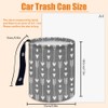 DELORIGIN Simple Arrow Diagram Car Trash Can Bohemia Waterproof Garbage