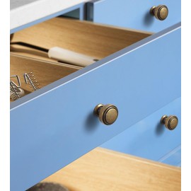 Goo-Ki 6 Pack Antique Brass Cabinet Drawer Knob Kitchen Hardware - Retro Bar Knob Vintage Bronze Single Handles Pull for Closet Wardrobe Dresser Cupboard, 6836GT-DK