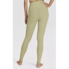 All In Motion NEW Women's Ultra High-Rise Rib Leggings 27" - All in Motion Olive Green Sz S