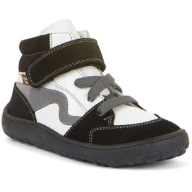 Froddo G3110256 Mid-Height Barefoot Shoes, Leather + TEX Membrane & Textile Lining in Olive Green, white black