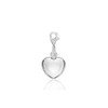 Tuscany Silver Women's Sterling Silver Rhodium Plated Small Puffed Heart