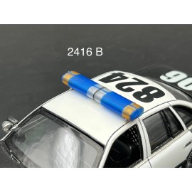 LED Ready Lightbar 1/24 1/25 LED Ready AeroDynic Lightbar Blue Clear Amber Police Sheriff Fire