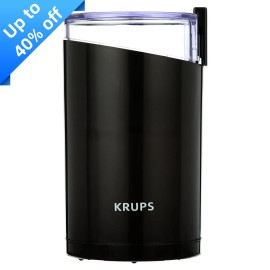 Fast Touch Electric Coffee and Spice Grinder With Stainless Steel Blades, Black