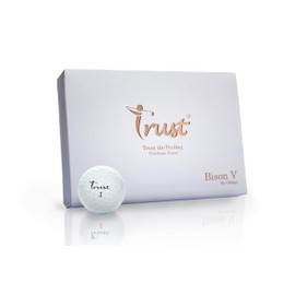 Trust Bison V 2023 (K8 Edition)- Soft Feeling. Urethane Cover with Reactive Core, Swing Speed 95-105 mph(White, 1 Dozen)