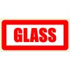 Large Caution "Glass" Stickers. 64 Large Caution "Glass" Labels. 4