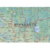 Minnesota and Iowa Physical Map - 23.3 x 16.5 Inches