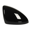 2Pcs Door Mirror Cap Left Right Glossy Black Rearview Mirror