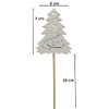 DARO DEKO Wooden Flower Stakes, Christmas Tree Stakes, 36 cm