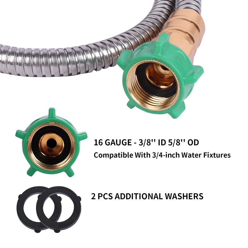 Metal Short Garden Hose 6 ft, 8 ft, 12 ft