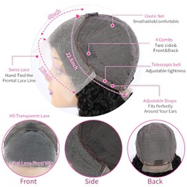 Chesma Body Wave Lace Front Wigs Human Hair 13x4 HD Lace Front Wigs Human Hair Pre Plucked Body Wave Glueless Frontal Wigs Human Hair 180 Density with Baby Hair (32 inch)