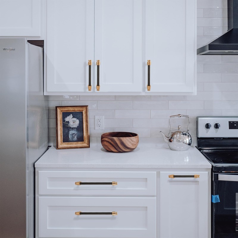 POVEFONK 10 Pack 5 inch(128mm) Black and Champagne Bronze Kitchen