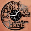 TIMEGLOW 12'' Kitchen Vinyl Record Wall Clock, Kitchen Heart Home
