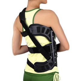 ZHUNPOCT Scoliosis Posture Corrector, Adjustable Back Cerviacal Scoliosis Appliance Fixed Brace for Kyphosis, Osteoporosis, Postoperative Recovery Men and Women